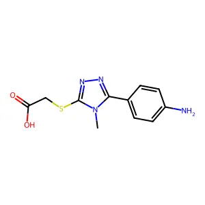 [5-(4-Amino-phenyl)-4-methyl-4H-[1,2,4]triazol-3-ylsulfanyl]-acetic acid structure
