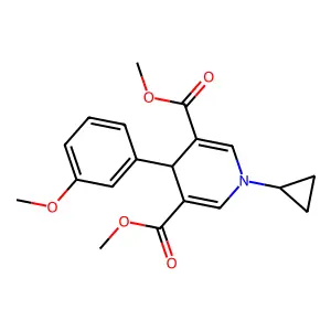 Dimethyl 1-cyclopropyl-4-(3-methoxyphenyl)-1,4-dihydropyridine-3,5-dicarboxylate structure