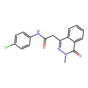 N-(4-chlorophenyl)-2-(3-methyl-4-oxophthalazin-1-yl)acetamide structure