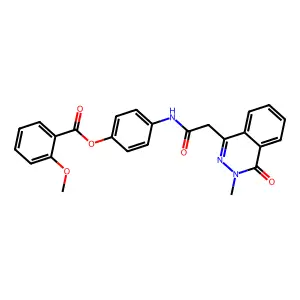 [4-[[2-(3-Methyl-4-oxophthalazin-1-yl)acetyl]amino]phenyl] 2-methoxybenzoate structure