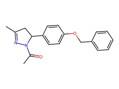1-[5-Methyl-3-(4-phenylmethoxyphenyl)-3,4-dihydropyrazol-2-yl]ethanone structure