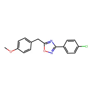 3-(4-Chlorophenyl)-5-[(4-methoxyphenyl)methyl]-1,2,4-oxadiazole structure