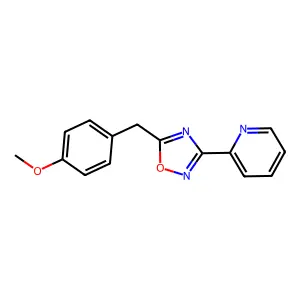2-[5-(4-Methoxybenzyl)-1,2,4-oxadiazol-3-yl]pyridine structure