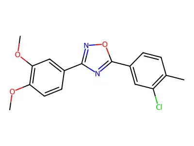 5-(3-Chloro-4-methylphenyl)-3-(3,4-dimethoxyphenyl)-1,2,4-oxadiazole structure