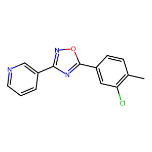 3-[5-(3-Chloro-4-methylphenyl)-1,2,4-oxadiazol-3-yl]pyridine structure