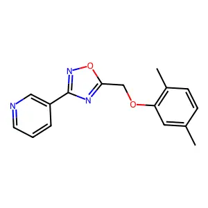 5-[(2,5-Dimethylphenoxy)methyl]-3-pyridin-3-yl-1,2,4-oxadiazole structure