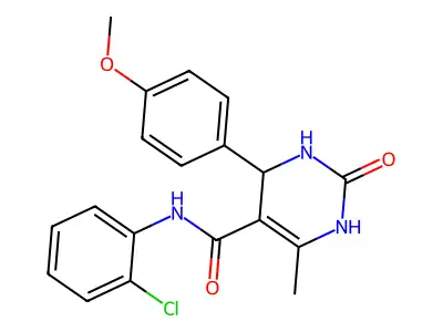 N-(2-chlorophenyl)-4-(4-methoxyphenyl)-6-methyl-2-oxo-1,2,3,4-tetrahydropyrimidine-5-carboxamide structure