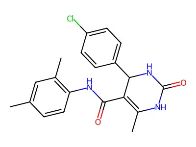 4-(4-chlorophenyl)-N-(2,4-dimethylphenyl)-6-methyl-2-oxo-1,2,3,4-tetrahydropyrimidine-5-carboxamide structure