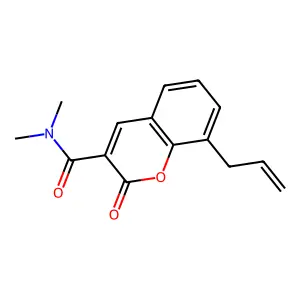 8-allyl-N,N-dimethyl-2-oxo-2H-chromene-3-carboxamide structure