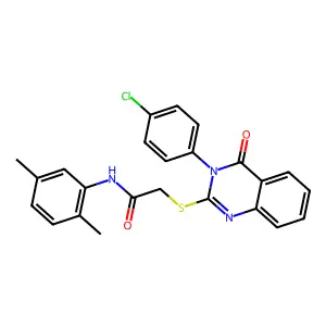 2-((3-(4-CL-PH)-4-Oxo-3,4-dihydro-2-quinazolinyl)thio)-N-(2,5-DI-ME-PH)acetamide structure