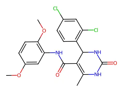 4-(2,4-dichlorophenyl)-N-(2,5-dimethoxyphenyl)-6-methyl-2-oxo-1,2,3,4-tetrahydropyrimidine-5-carboxamide structure