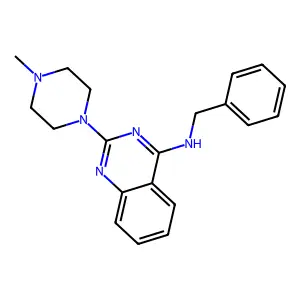 N-benzyl-2-(4-methylpiperazin-1-yl)quinazolin-4-amine structure