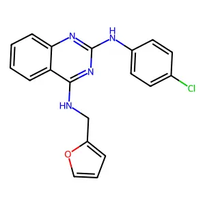 N2-(4-chlorophenyl)-N4-[(furan-2-yl)methyl]quinazoline-2,4-diamine structure