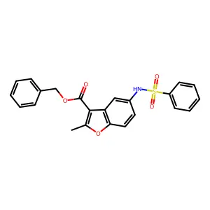 Benzyl 5-(benzenesulfonamido)-2-methyl-1-benzofuran-3-carboxylate structure