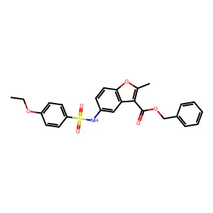 Benzyl 5-(4-ethoxybenzenesulfonamido)-2-methyl-1-benzofuran-3-carboxylate structure