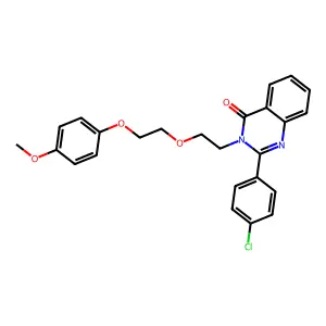 2-(4-Chlorophenyl)-3-[2-[2-(4-methoxyphenoxy)ethoxy]ethyl]quinazolin-4-one structure