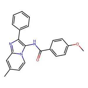 4-methoxy-N-(7-methyl-2-phenylimidazo[1,2-a]pyridin-3-yl)benzamide structure