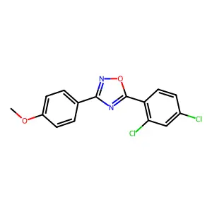 5-(2,4-Dichlorophenyl)-3-(4-methoxyphenyl)-1,2,4-oxadiazole structure