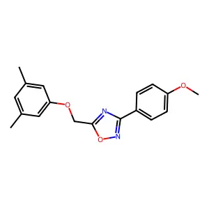 5-[(3,5-Dimethylphenoxy)methyl]-3-(4-methoxyphenyl)-1,2,4-oxadiazole structure