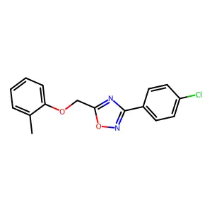 3-(4-Chlorophenyl)-5-[(2-methylphenoxy)methyl]-1,2,4-oxadiazole structure
