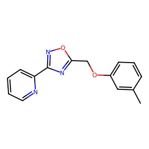 5-[(3-Methylphenoxy)methyl]-3-pyridin-2-yl-1,2,4-oxadiazole structure