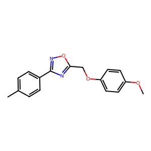 5-[(4-Methoxyphenoxy)methyl]-3-(4-methylphenyl)-1,2,4-oxadiazole structure