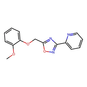 5-[(2-Methoxyphenoxy)methyl]-3-pyridin-2-yl-1,2,4-oxadiazole structure