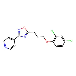 4-{5-[3-(2,4-Dichlorophenoxy)propyl]-1,2,4-oxadiazol-3-yl}pyridine structure