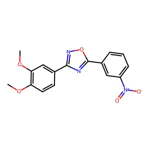 3-(3,4-Dimethoxyphenyl)-5-(3-nitrophenyl)-1,2,4-oxadiazole structure
