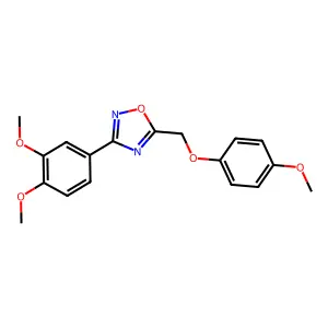 3-(3,4-Dimethoxyphenyl)-5-[(4-methoxyphenoxy)methyl]-1,2,4-oxadiazole structure