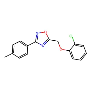 5-[(2-Chlorophenoxy)methyl]-3-(4-methylphenyl)-1,2,4-oxadiazole structure