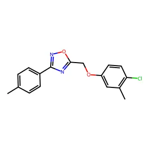 5-[(4-Chloro-3-methylphenoxy)methyl]-3-(4-methylphenyl)-1,2,4-oxadiazole structure