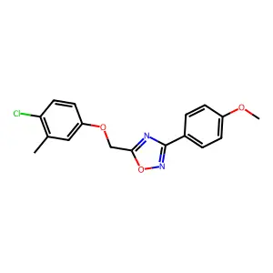 5-((4-Chloro-3-methylphenoxy)methyl)-3-(4-methoxyphenyl)-1,2,4-oxadiazole structure