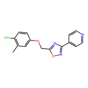 5-[(4-Chloro-3-methylphenoxy)methyl]-3-pyridin-4-yl-1,2,4-oxadiazole structure