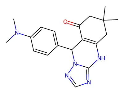 9-[4-(dimethylamino)phenyl]-6,6-dimethyl-4H,5H,6H,7H,8H,9H-[1,2,4]triazolo[3,2-b]quinazolin-8-one structure