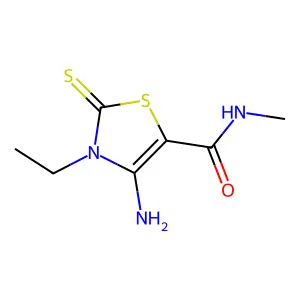 4-Amino-3-ethyl-N-methyl-2-thioxo-2,3-dihydro-1,3-thiazole-5-carboxamide structure
