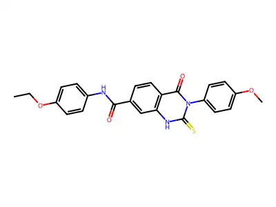 N-(4-ethoxyphenyl)-3-(4-methoxyphenyl)-4-oxo-2-sulfanylidene-1H-quinazoline-7-carboxamide structure