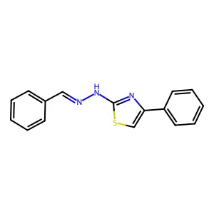 N-(benzylideneamino)-4-phenyl-1,3-thiazol-2-amine structure