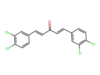 1,5-Bis(3,4-dichlorophenyl)penta-1,4-dien-3-one structure