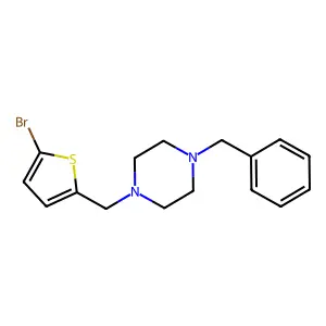 1-Benzyl-4-[(5-bromothiophen-2-yl)methyl]piperazine structure