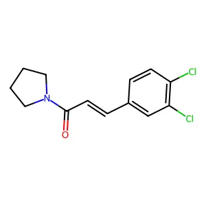 (E)-3-(3,4-dichlorophenyl)-1-pyrrolidin-1-ylprop-2-en-1-one structure