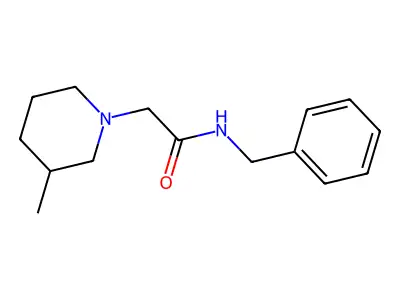 1-Piperidineacetamide, 3-methyl-N-(phenylmethyl)- structure