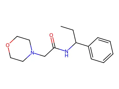 2-(Morpholin-4-yl)-N-(1-phenylpropyl)ethanimidic acid structure
