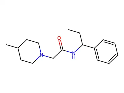 2-(4-Methylpiperidin-1-yl)-N-(1-phenylpropyl)ethanimidic acid structure
