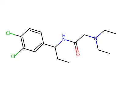 Acetamide, N-(1-(3,4-dichlorophenyl)propyl)-2-(diethylamino)- structure