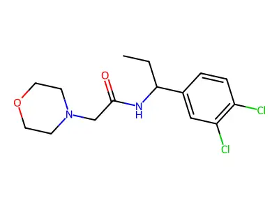 4-Morpholineacetamide, N-(1-(3,4-dichlorophenyl)propyl)- structure
