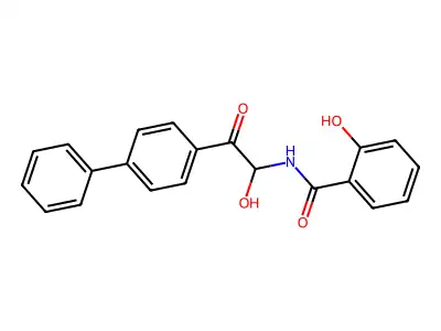 Benzamide, N-(2-(1,1'-biphenyl)-4-yl-1-hydroxy-2-oxoethyl)-2-hydroxy- structure
