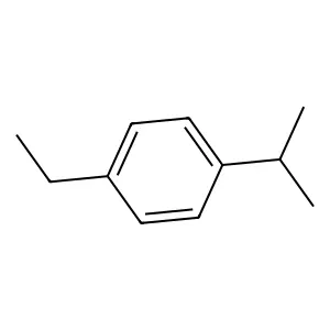 Benzene, 1-ethyl-4-(1-methylethyl)- structure