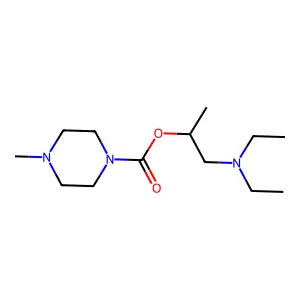 1-Piperazinecarboxylic acid, 4-methyl-, 2-(diethylamino)-1-methylethyl ester structure