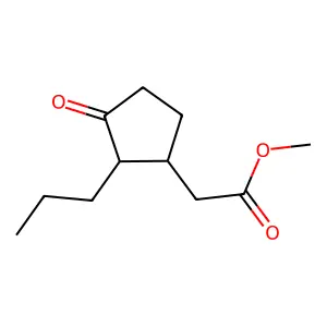 Cyclopentaneacetic acid, 3-oxo-2-propyl-, methyl ester structure